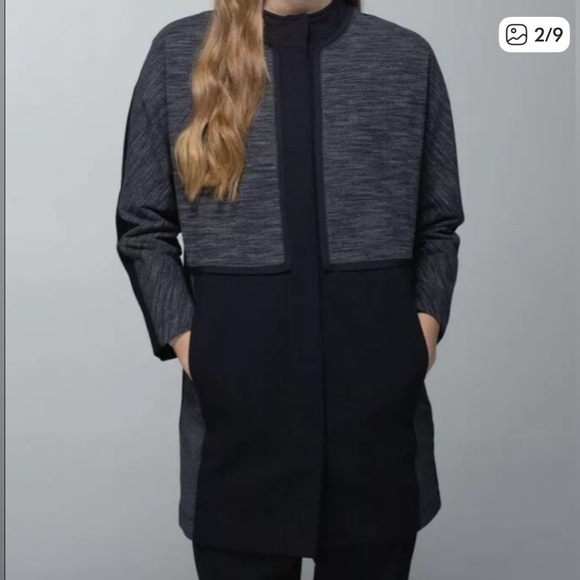 LULULEMON "Cocoon Car Coat" Gray Button-Up Jacket XS - Picture 2 of 10